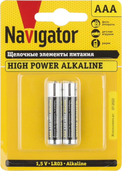 Элемент питания Navigator NBT-NE-LR03-BP2 94 750 (кратно 2)