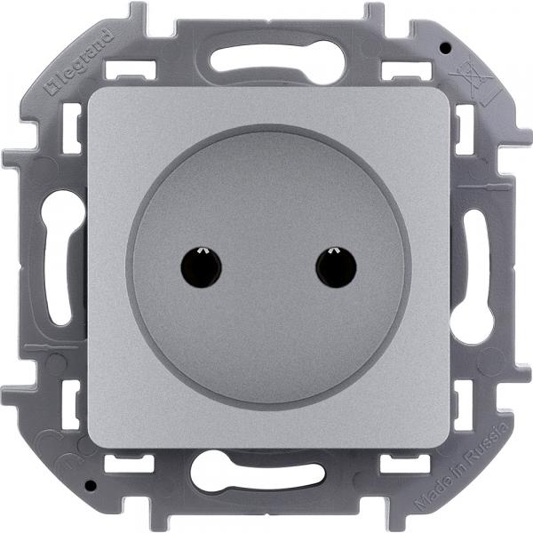 Legrand INSPIRIA Алюминий Розетка 1-местная IP20 скрытая установка 673712