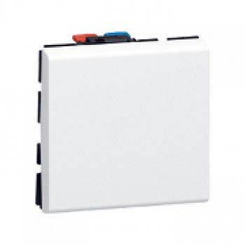 Legrand  Mosaic  Белый  Переключатель механизм 10АХ 2 модуля    077011