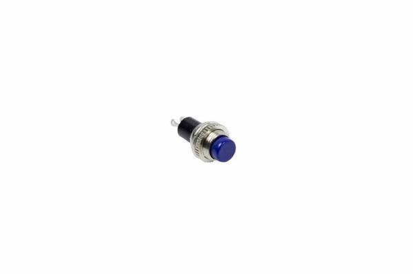 Выключатель-кнопка  металл 220V 2А (2с) (ON)-OFF  Ø10.2  синяя  Mini  (RWD-213)  REXANT 36-3332