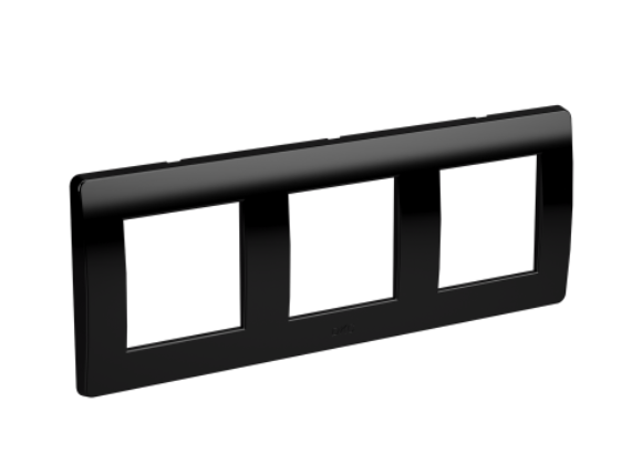 Рамка на 2+2+2модуля (трехместная), черная