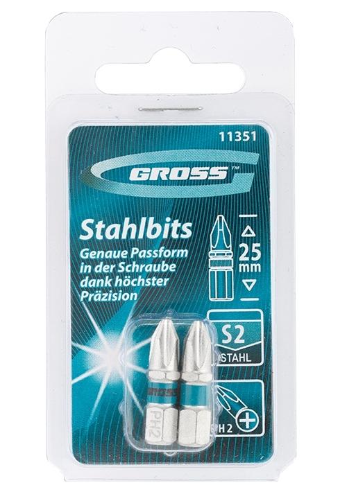 Набор бит Ph 1х25, сталь S2, 2 шт GROSS 11349