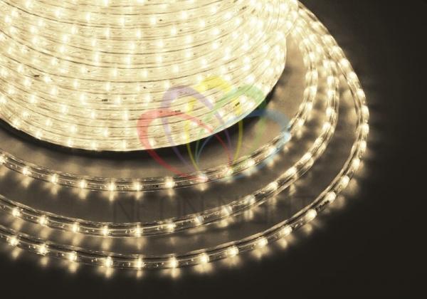 Дюралайт LED , постоянное свечение (2W) - тепло-белый ЭКОНОМ, бухта 100м NEON-NIGHT 121-126-4