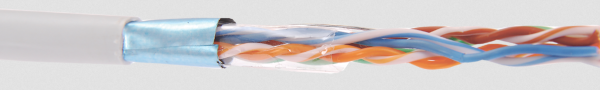 F/UTP категория 5E 4x2х24AWG одножильный (solid), PVC, 305м, серый кабель связи витая пара ITK