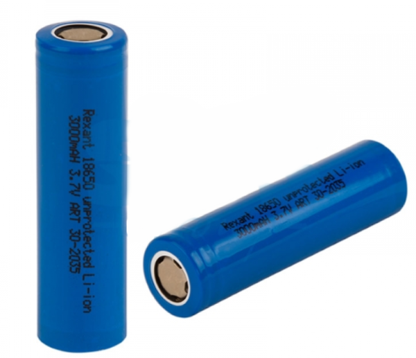 Аккумулятор Rexant 18650  unprotected 20 А Li-ion 3000 mAH 3.7 В 30-2035