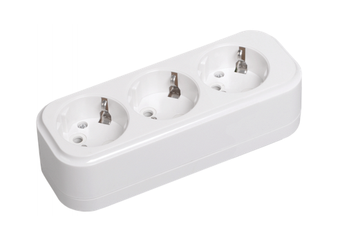 Колодка К03 3 гнезда 2Р+РЕ 16А/250В CLASSIC IEK
