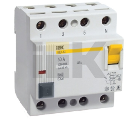 Устройство защитного отключения  4П  25А   30мА  IEK  ВД1-63  тип АС