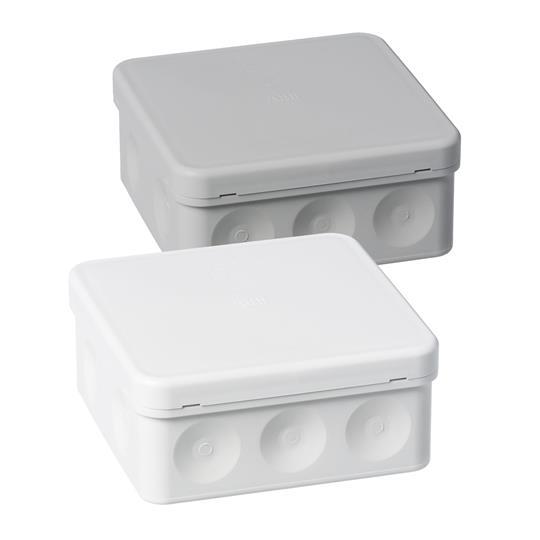 Коробка разветвительная квадратная 104х104 мм, IP 55, белая ABB  /AP10/