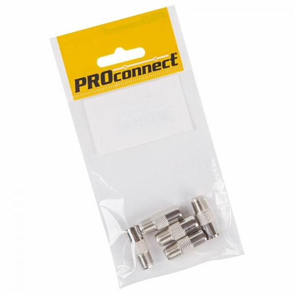 Переходник F-гнездо - TV-штекер PROCONNECT (ПАКЕТ БОБ) в уп. 5 шт 05-4303-4-9