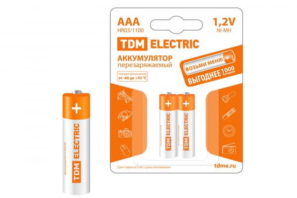 Аккумулятор TDM AAA-1100 mAh Ni-MH BP-2