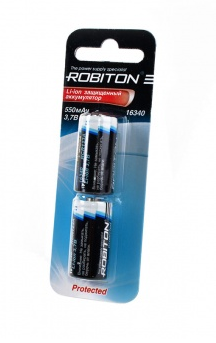 Аккумулятор ROBITON 16340 550мАч с защитой BL2