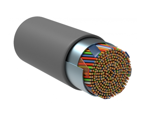 ITK Кабель связи витая пара F/UTP, кат.5E 50х2х24AWG solid, LSZH, 305м, серый