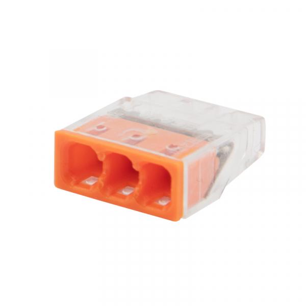 REXANT 2273-203 Клемма 3-проводная 0.5-2.5 мм², прозрачная (100 шт./уп.) 07-3212