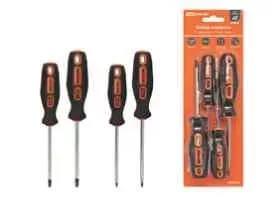 Набор отверток 4 предмета: SL:5х75, 6х100, PH:1х75, 2х100 (блистер), CR-V "Алмаз" TDM
