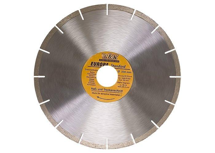 Диск алмазный SPARTA  EUROPA Standard  125 х 22,2 мм, сегментный, сухая резка, 73163