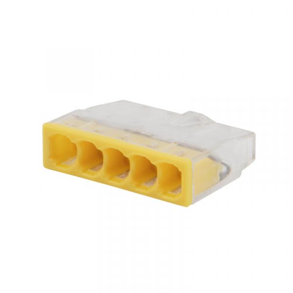 REXANT 2273-205 Клемма 5-проводная 0.5-2.5 мм², прозрачная (100 шт./уп.) 07-3214