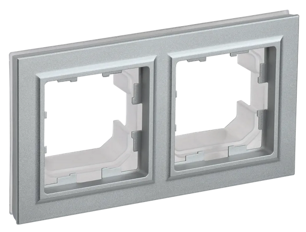 BRITE Рамка 2-мест. IP44 РУ-2-БрА-44 алюм. IEK