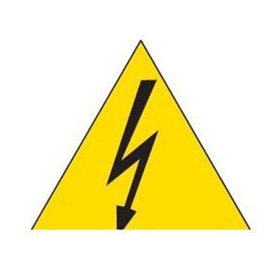 ABB Наклейка треугольная 50мм Молния (100шт) /EV1156/