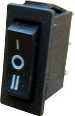 Клавишный переключатель YL-202-01 черный, 3 положения 1з+1з TDM