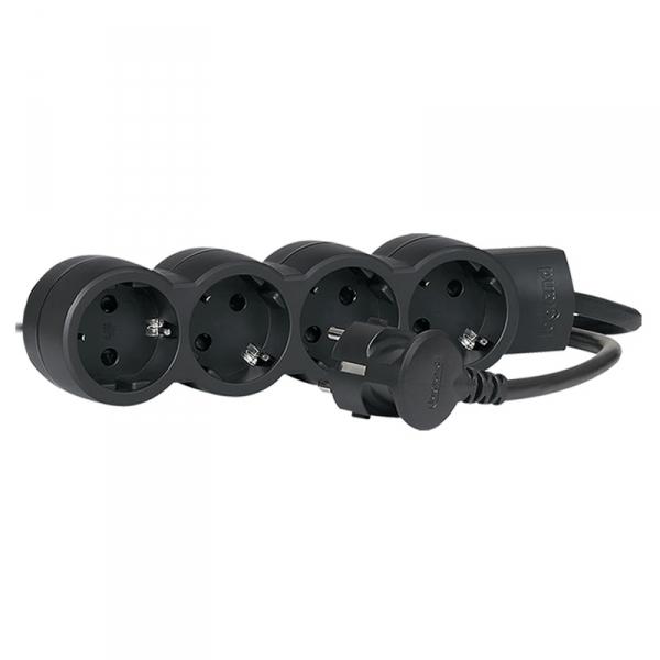 Legrand 695025 Удлинитель 4X2К+З 1,5м черный