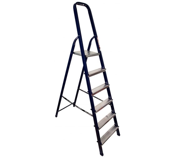 Стремянка  6 ступеней, сталь 124см Алюмет М8406