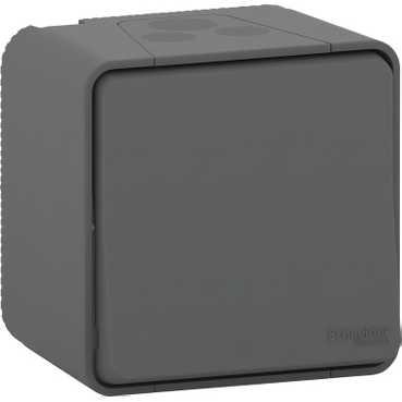 Schneider Electric Mureva Styl  Антрацит Выключатель в сборе кнопочный открытая установка IP55 MUR35026