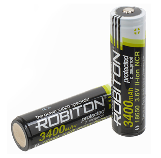 Аккумулятор ROBITON 18650 3400мАч с защитой bulk