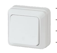 ЭРА  Intro  Quadro  Белый  Выключатель 10АХ-250В, открытая установка  2-101-01 Б0027631
