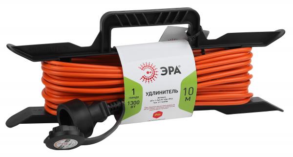 Удлинитель силовой ЭРА UFx-1-2x0.75-10m-IP44 на рамке б/з 1 гн 10м ПВС 2x0.75