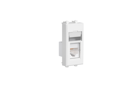 Компьютерная розетка "Белое облако" "Avanti" RJ-45 модульная, кат. 6А, 1 мод