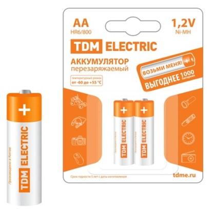 Аккумулятор TDM AAA-800 mAh Ni-MH BP-2 (кратно 2)