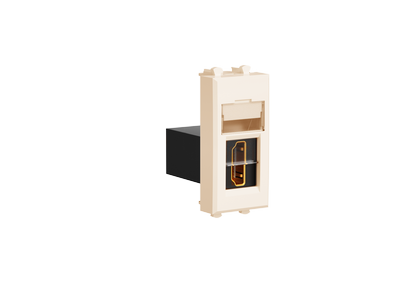 HDMI розетка "Ванильная дымка" Avanti модульная, тип А-А, 1 мод
