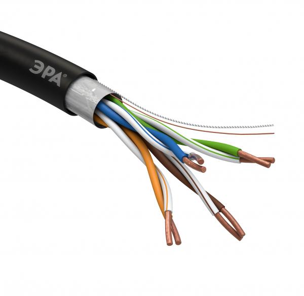 ЭРА Кабель витая пара F/UTP Cat5e 4x2x24 AWG CU PE OUTDOOR 305 м (1/32) (1/32)