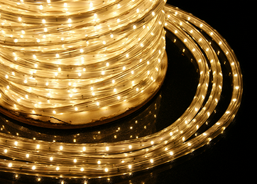 Дюралайт LED, свечение с динамикой (3W) - теплый белый, 24 LED/м, бухта 100м 121-326-4