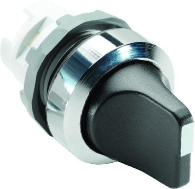 ABB Переключатель M2SS3-20B (короткая ручка) черный 2-х позиционный без подсветки (только корпус) 45# с возвратом /1SFA611202R2006/