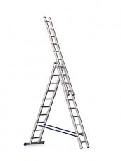 Лестница Алюмет 3-секционная алюминиевая  3х10 ступеней 282/476/646  5310