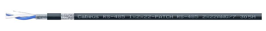 Cabeus RS-485 1x2x22AWG/7 Кабель для интерфейса RS-485, 1x2x22 AWG, 120 Oм,мн. (patch) , SF/UTP , -55 С- +70 С,FR-PVC, similar