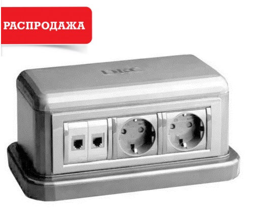 Напольная башенка BUS, 12 модулей, серая, DKC 09070