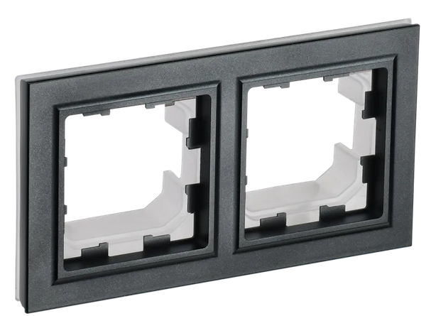 BRITE Рамка 2-мест. IP44 РУ-2-БрЧ-44 черн. IEK