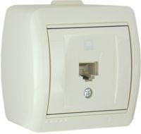 Lezard  Nata Крем Розетка компьютерная открытая установка  (кратно 10) 710-0300-139