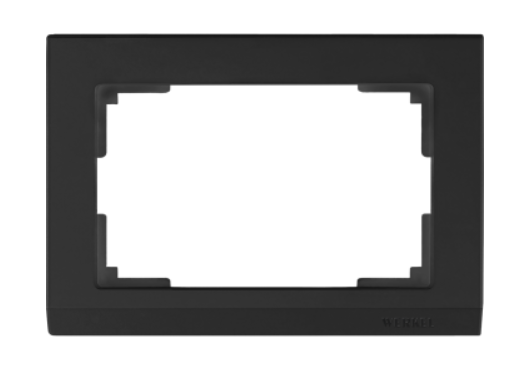 Werkel  Stark Черный Рамка для 2-местной розетки WL04-Frame-01-DBL-black/ a040285