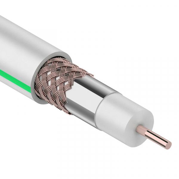SAT 703 B, CCS/Al/Al, (75%), 75 Ом, белый  CABLETECH кабель бухта 100м REXANT 01-2431-2