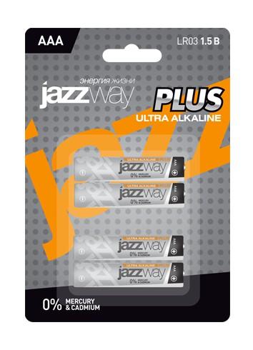 Элемент питания JAZZway Ultra PLUS LR03  BL-4 (кратно 4)