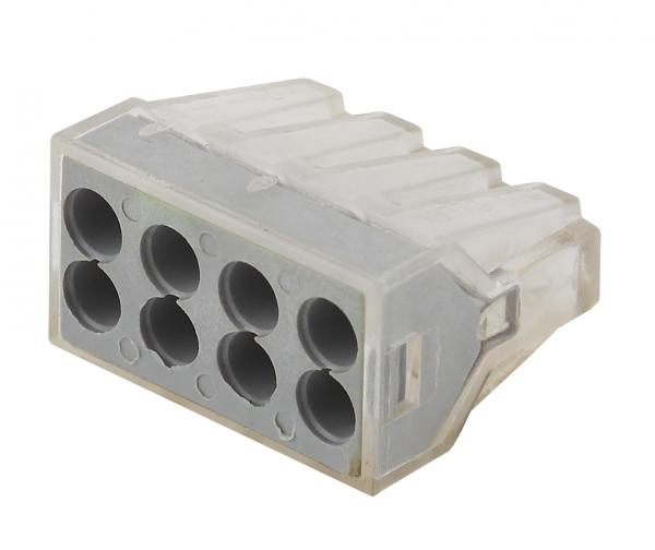 ЭРА 222-108 Клемма строительно-монтажная 8 отв., 1.0-2.5мм2 (уп.50шт.) NO-222-22 Б0033396