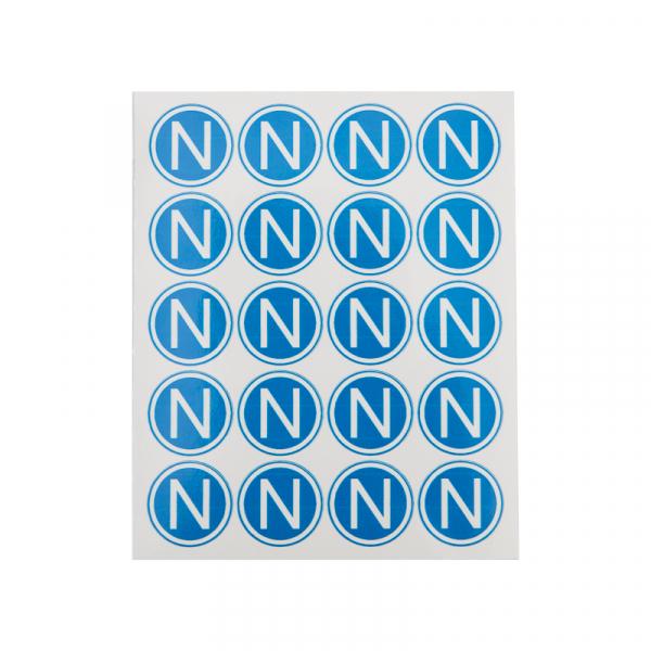 Наклейка знак электробезопасности «N» d - 20 мм REXANT 100шт. 56-0059