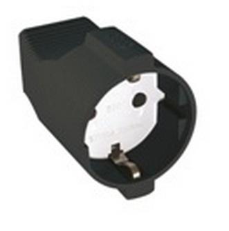 TDM Розетка кабельная 2П+3 16А 250B Черный SQ1806-0132