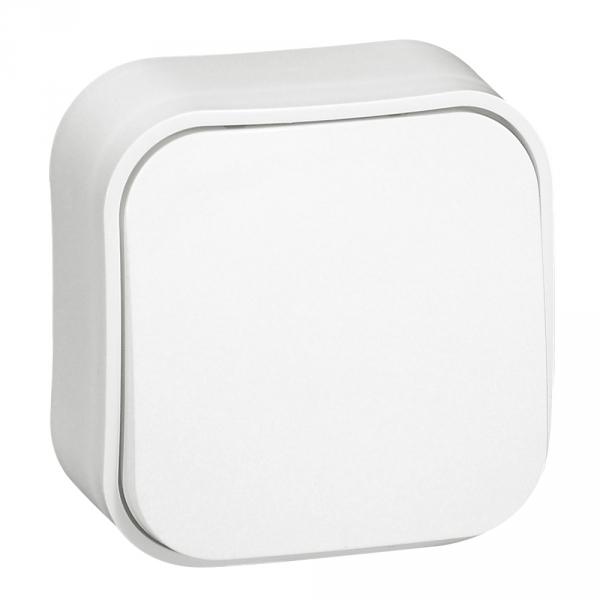 Legrand  Quteo  Белый Кнопка 6А 1-клавишный открытая установка 782205