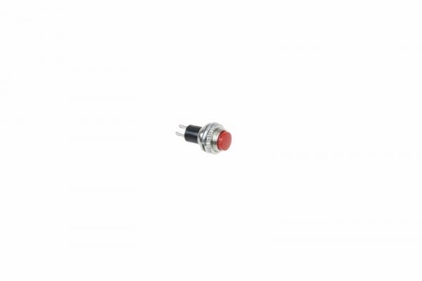 Выключатель-кнопка 220V 2А (2с) (ON)-OFF  Ø10.2  металл  красная  Mini  (RWD-213)  REXANT 36-3331