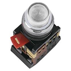 Арматура светосигнальная ABLFS-22 (прозрачная) неон кнопка пл. 1з+1р 230В IEK