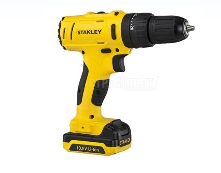 Шуруповерт аккумуляторный 10.8В, 26Нм, ударная, 2 аккумулятора (Li-Ion)*1,5а/ч, сумка Stanley SCH12S2